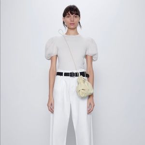 Zara Voluminous Sleeve Top Size M